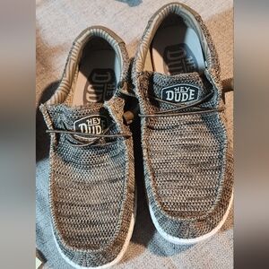 New Hey Dude Men's 8 Women's 10 Wally Sox Brown Shoes 40019-25S Never Worn